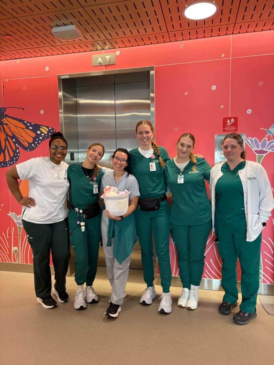Nursing students posing for a photo