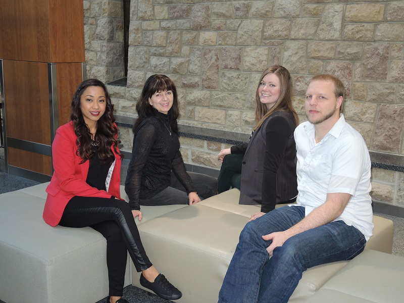 (l to r) Ruby Maquinay, Dr. Lee Murray, Lauren Gamble and Jared Nickel