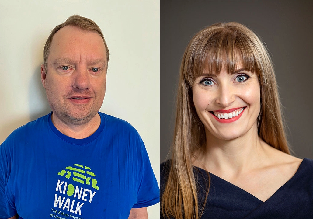 USask alumni Jeff Costley (AGRIC’00) and Dr. Kara Schick-Makaroff (BSN’99, PhD) are members of a community advisory committee that has a vision of living well with kidney disease.