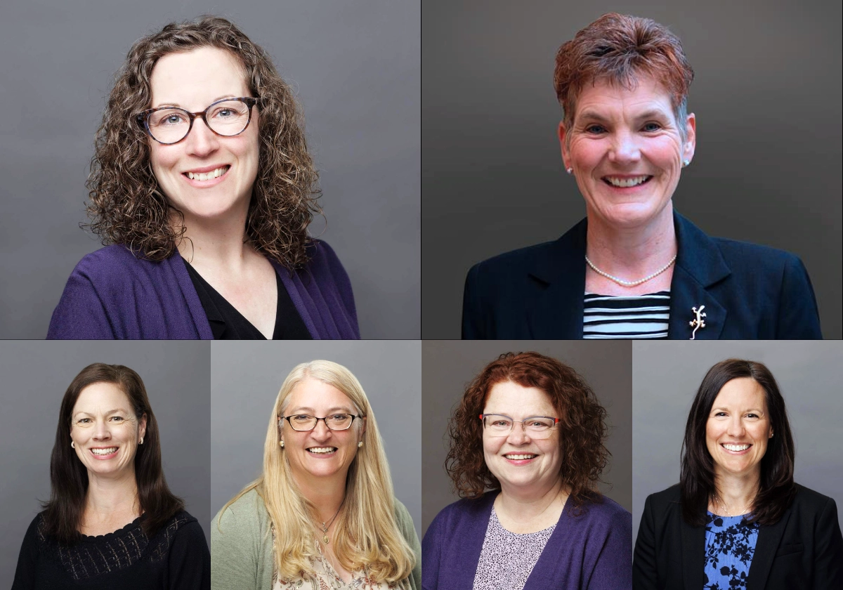 A collage of college of nursing faculty members.