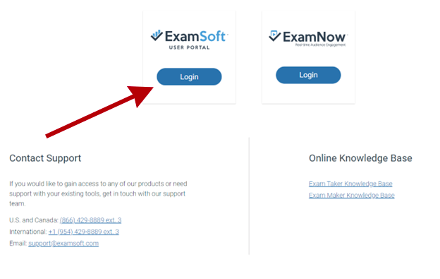 Select Examsoft User Portal